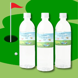 Etiqueta Para Botella De Agua Hole In One Boy Golf Par-tee Primer Cumpleaños