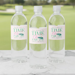 Etiqueta Para Botella De Agua Hora de la Fiesta de Golf de Soltera