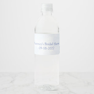 Etiqueta Para Botella De Agua Hortensia Azul Algo Azul Fiesta de Despedida de So