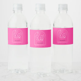Etiqueta Para Botella De Agua Hot Pink Disco Boogie Bridal Shower