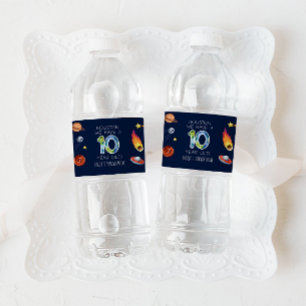 Etiqueta Para Botella De Agua Houston Tenemos Una Fiesta De Cumpleaños 10 De Un