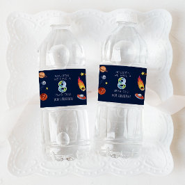 Etiqueta Para Botella De Agua Houston We Have A 8 Year Old 8th Birthday Party