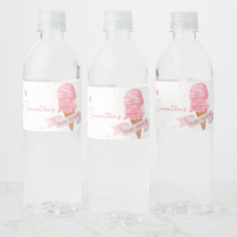Etiqueta Para Botella De Agua Ice Cream Baby Shower