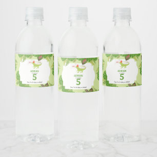 Etiqueta Para Botella De Agua Iguana Lizard Fiesta de Animales