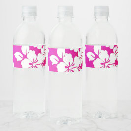 Etiqueta Para Botella De Agua Impresión hawaiana