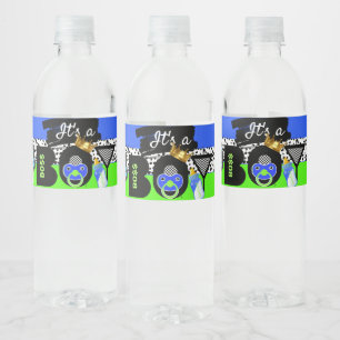 Etiqueta Para Botella De Agua It's a Boy! FUN Retro 80 y 90's Hip Hop Urban
