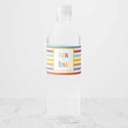 Etiqueta Para Botella De Agua It's Fun To Be One Birthday Party Bottle Label