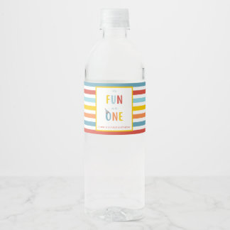 Etiqueta Para Botella De Agua It's Fun To Be One Birthday Party Bottle Label