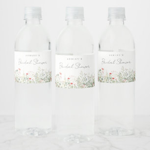 Etiqueta Para Botella De Agua Jardín de Flores Silvestres Despedida de Soltera