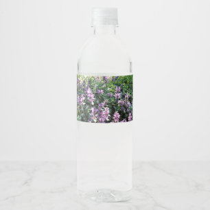 Etiqueta Para Botella De Agua Jardín de rock de primavera, Lamium
