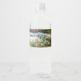 Etiqueta Para Botella De Agua Jardín de verano de Colorfuil Mid