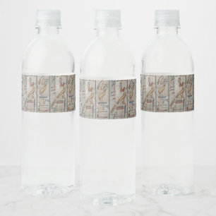 Etiqueta Para Botella De Agua Jeroglífico Antiguo Egipto Idioma Texto Grabado