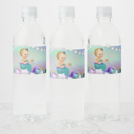 Etiqueta Para Botella De Agua Jewel Mermaid Baby Shower