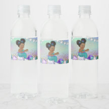 Joya de cabello afro para sirena en baby shower