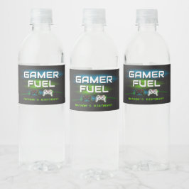 Etiqueta Para Botella De Agua Juego de video Boy Birthday Gamer