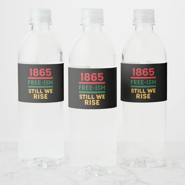 Etiqueta Para Botella De Agua Juneteenth (Botellas)
