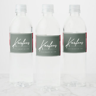 ETIQUETA PARA BOTELLA DE AGUA KARFOOS