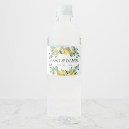 Etiqueta Para Botella De Agua Kundenspezifisch Elegant  Weiss Grün