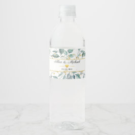 Etiqueta Para Botella De Agua Kundenspezifische  Greenery Wasserflaschenetikett