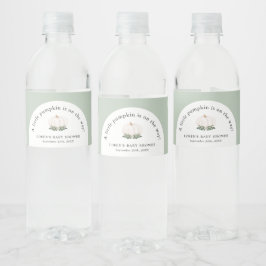 Etiqueta Para Botella De Agua La Calabaza Pequeña Está En Camino De Baby Shower