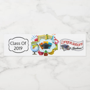 Etiqueta Para Botella De Agua La clase de Congrats de personaliza año