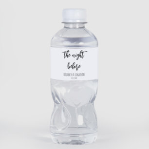 Etiqueta Para Botella De Agua La noche antes de la cena del ensayo Boda