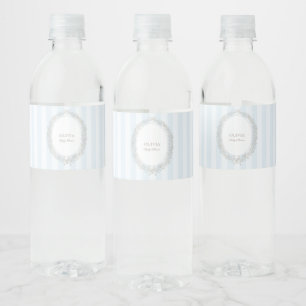 Etiqueta Para Botella De Agua Laduree Francés Caffee Boulangerie Blue Stripe