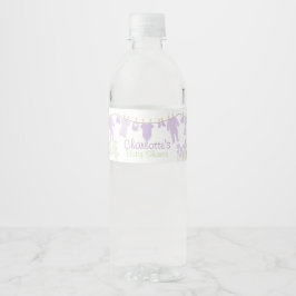 Etiqueta Para Botella De Agua Lavender Little Clothes Baby Shower