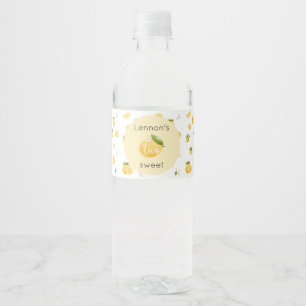 Etiqueta Para Botella De Agua Lemon Two Sweet 2º cumpleaños