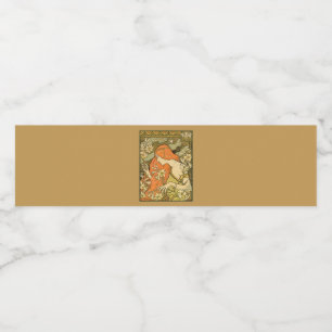 Etiqueta Para Botella De Agua L'Ermitage Francesa en el campo de las flores