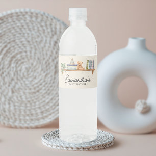 Etiqueta Para Botella De Agua Libros para Bebés y Brunch Baby Shower Neutral