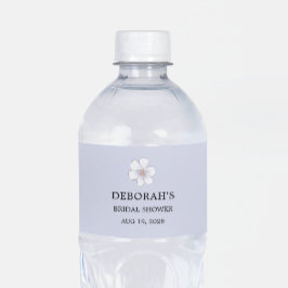 Etiqueta Para Botella De Agua Lilac Floral Bridal Shower
