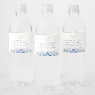 Etiqueta Para Botella De Agua Little Butfly Boy Baby Shower