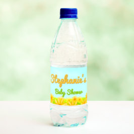 Etiqueta Para Botella De Agua Little Sunshine - Baby Shower de primavera