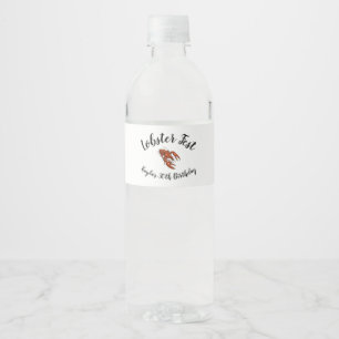 Etiqueta Para Botella De Agua Lobster Fest