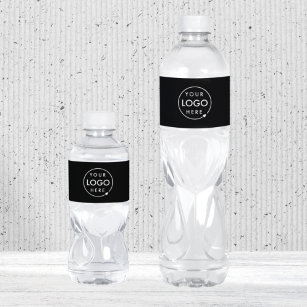 Etiqueta Para Botella De Agua Logo   Empresa comercial Minimalista