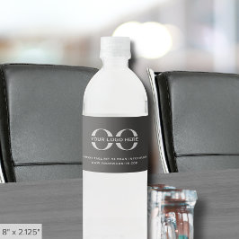 Etiqueta Para Botella De Agua Logotipo comercial Añadir tu texto de eslogan