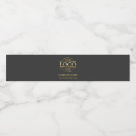 Etiqueta Para Botella De Agua Logotipo comercial de la Compañía Gris Profesional