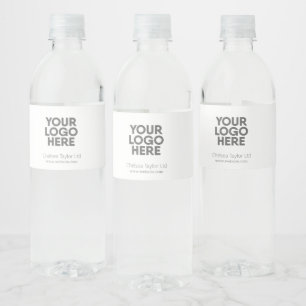 Etiqueta Para Botella De Agua Logotipo corporativo de evento empresarial minimal