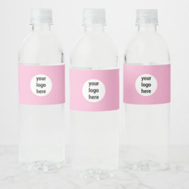 Etiqueta Para Botella De Agua Logotipo de empresa de promoción comercial rosa Cl