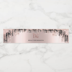 Etiqueta Para Botella De Agua Logotipo de maquillaje para peluquero de Rubor Ros