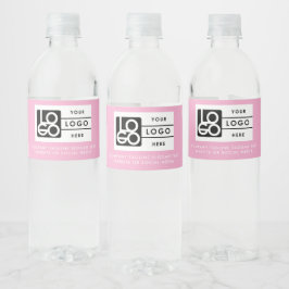 Etiqueta Para Botella De Agua Logotipo Empresa Corporativa Compañía Minimalista 