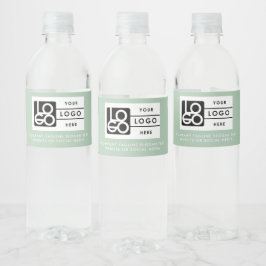 Etiqueta Para Botella De Agua Logotipo Empresa Corporativa Empresa Minimalista V