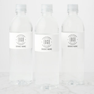 Etiqueta Para Botella De Agua logotipo empresarial de marca moderna personalizad