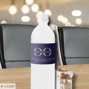 Etiqueta Para Botella De Agua Logotipo personalizado Añadir tu texto de eslogan