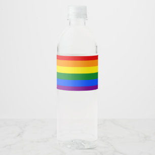 Etiqueta Para Botella De Agua Los colores del arcoiris