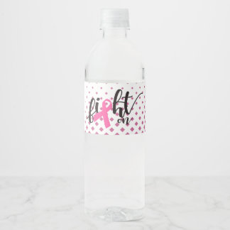 Etiqueta Para Botella De Agua Lucha contra el cáncer - Botella de agua para la t