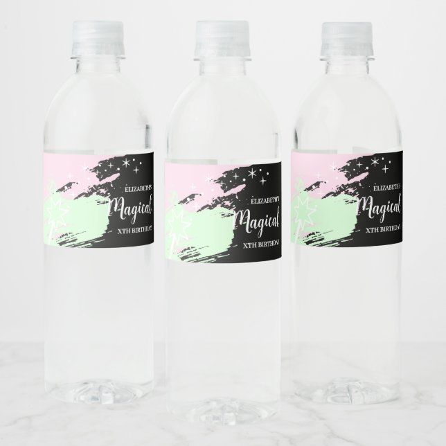 Etiqueta Para Botella De Agua Magical Birthday (Botellas)