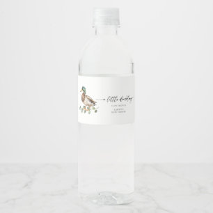Etiqueta Para Botella De Agua Mallard Duck Baby Shower