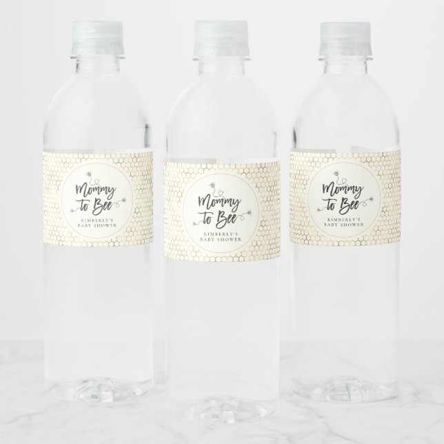 Etiqueta Para Botella De Agua Mamá Para Adquirir Baby Shower (Botellas)